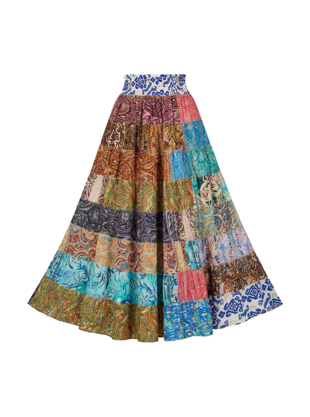 تنورة نقوش شرقية ملونة