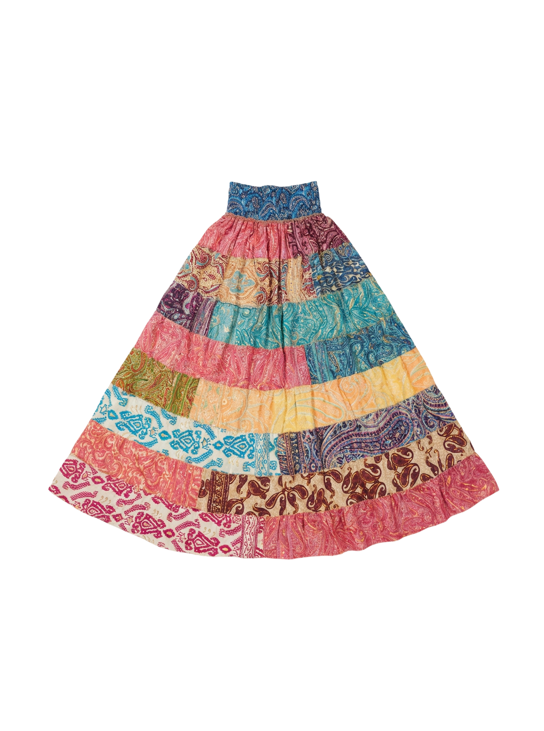 تنورة واسعة بألوان مبهجة