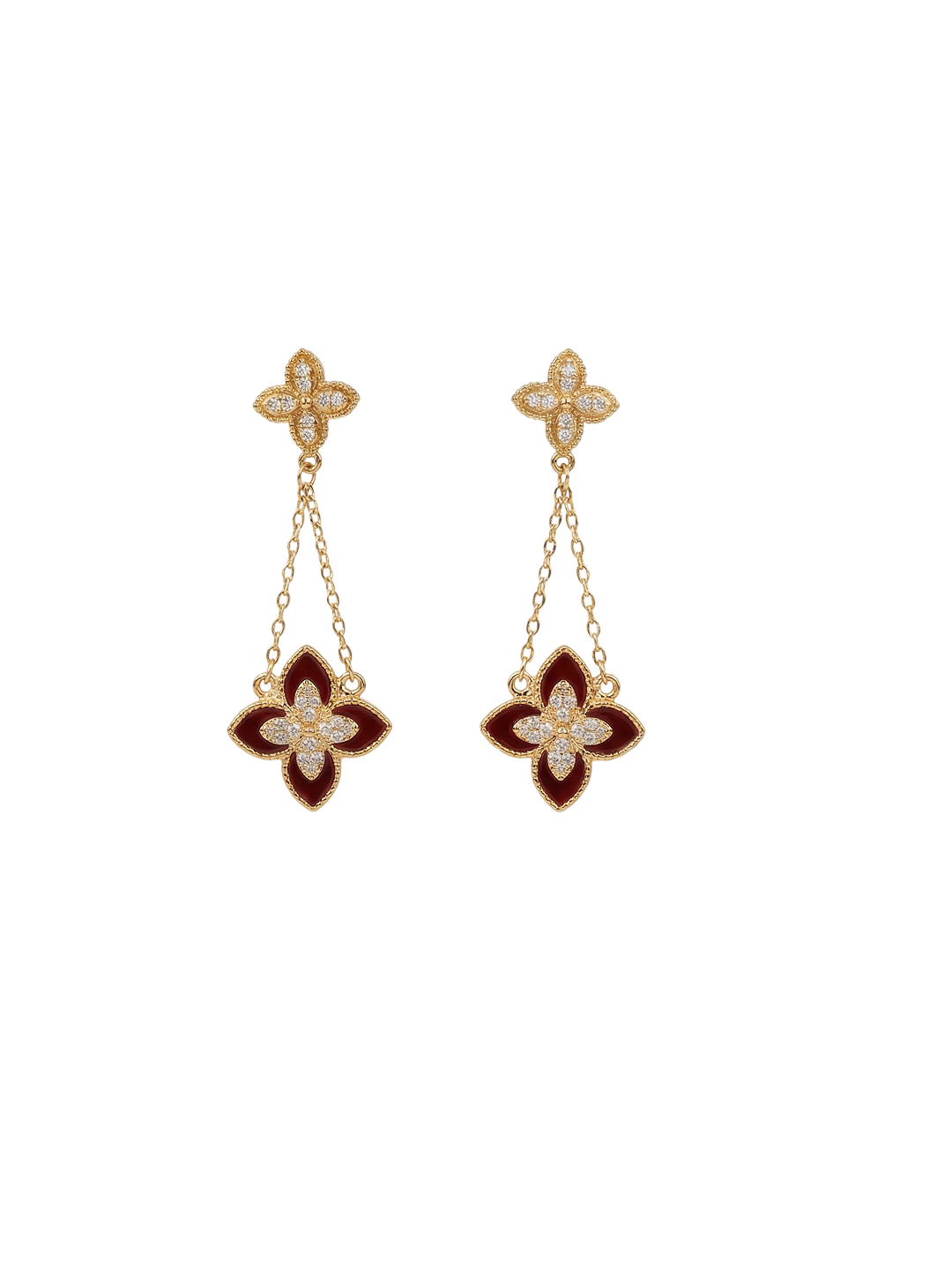 Embellished star-shaped earrings