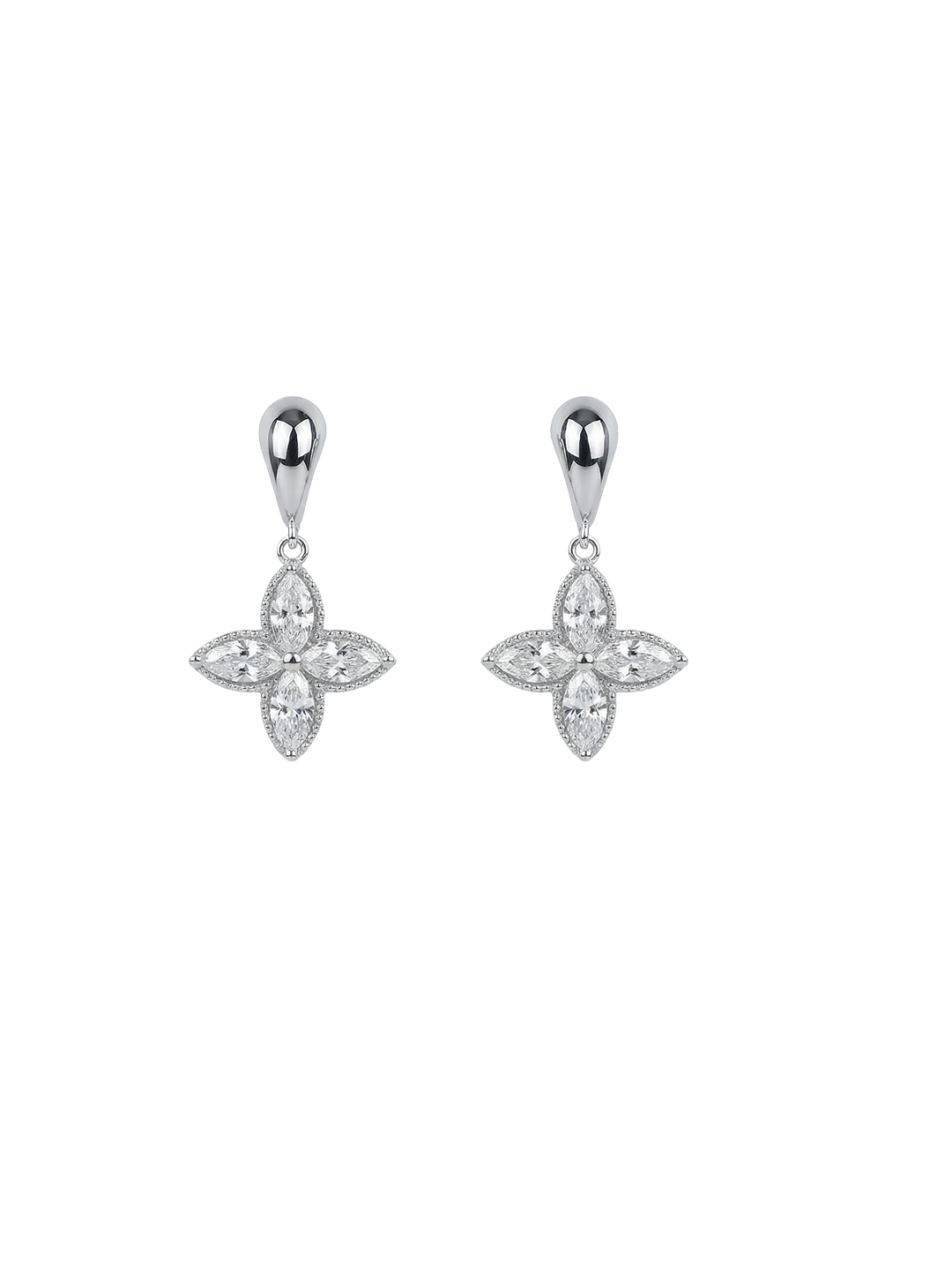Flower-shaped earrings