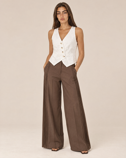 Women's plain V-neck vest