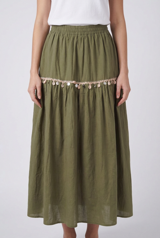 تنورة ميدي بتصميم كلاسيك أنيق