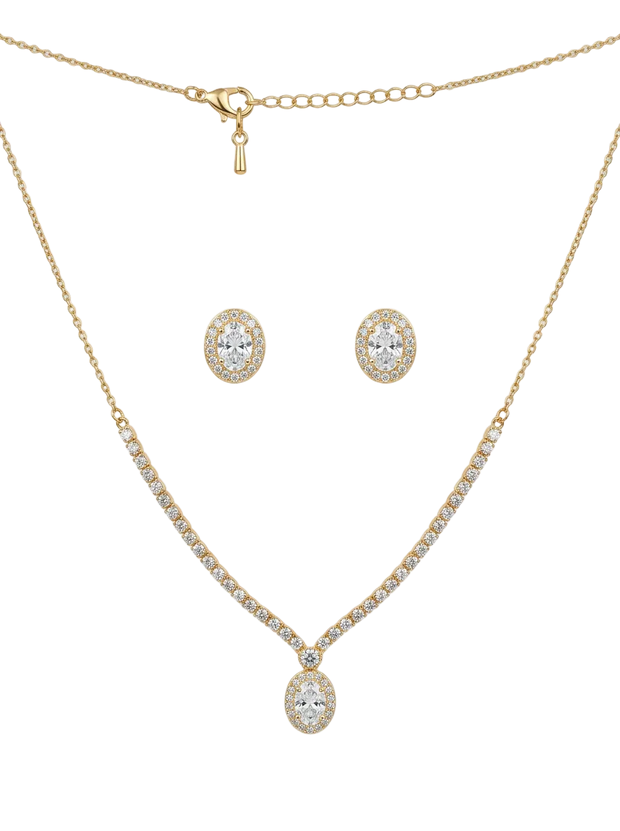 An elegant, luxurious studded set
