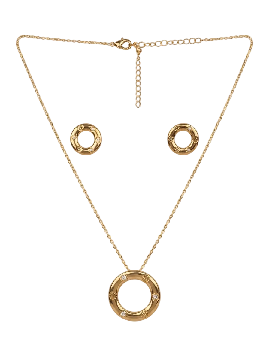An elegant set with a modern round design