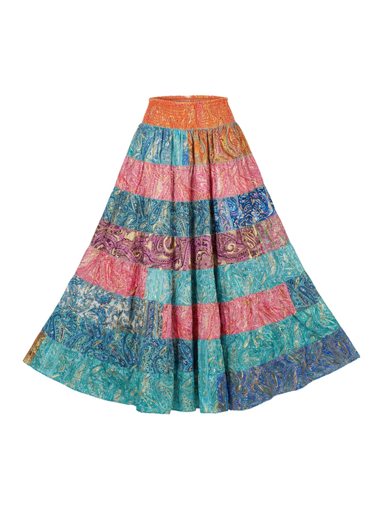 تنورة نقوش هندسية ملونة