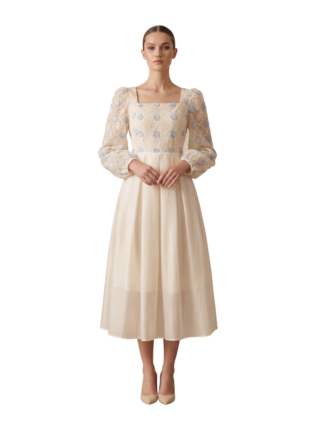 Long-sleeved summer dress