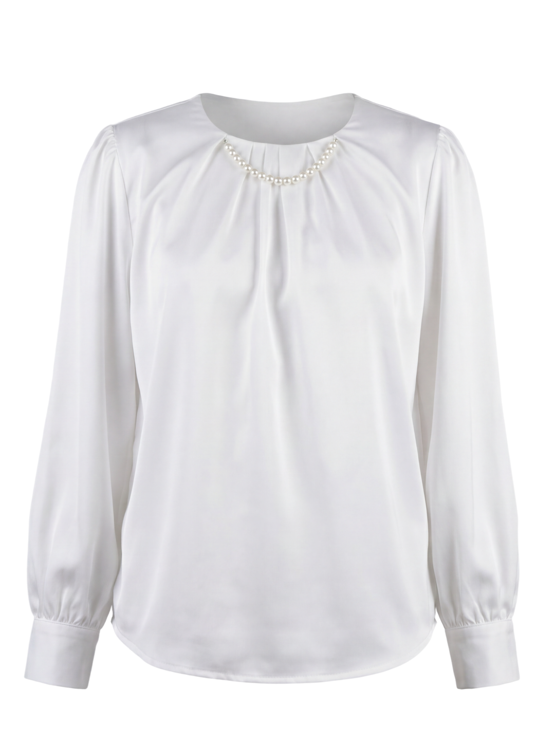 Soft open-neck blouse