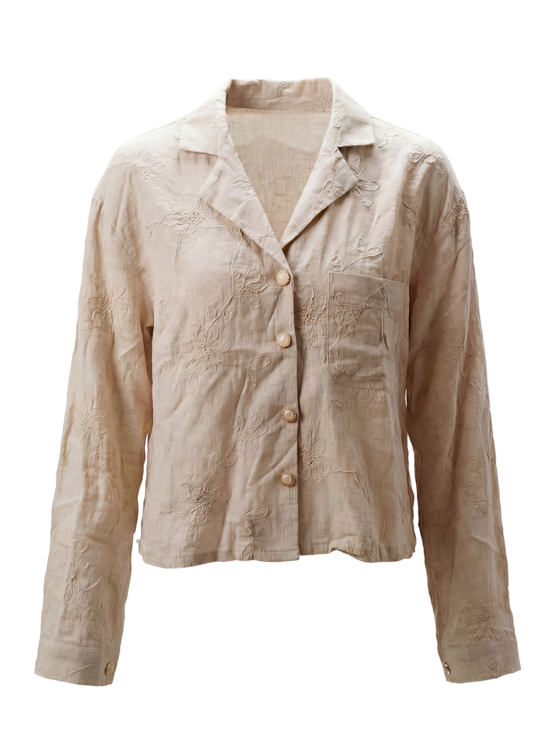 Short beige blouse