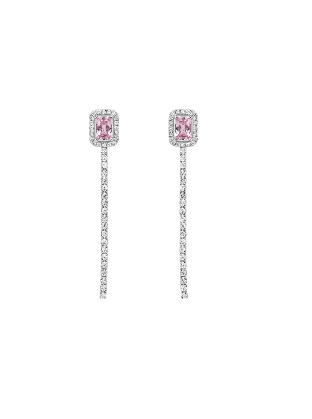 Long earrings with a distinctive stone