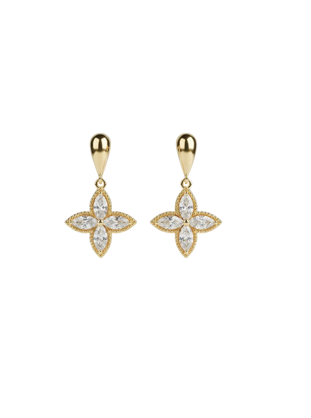 Flower-shaped earrings