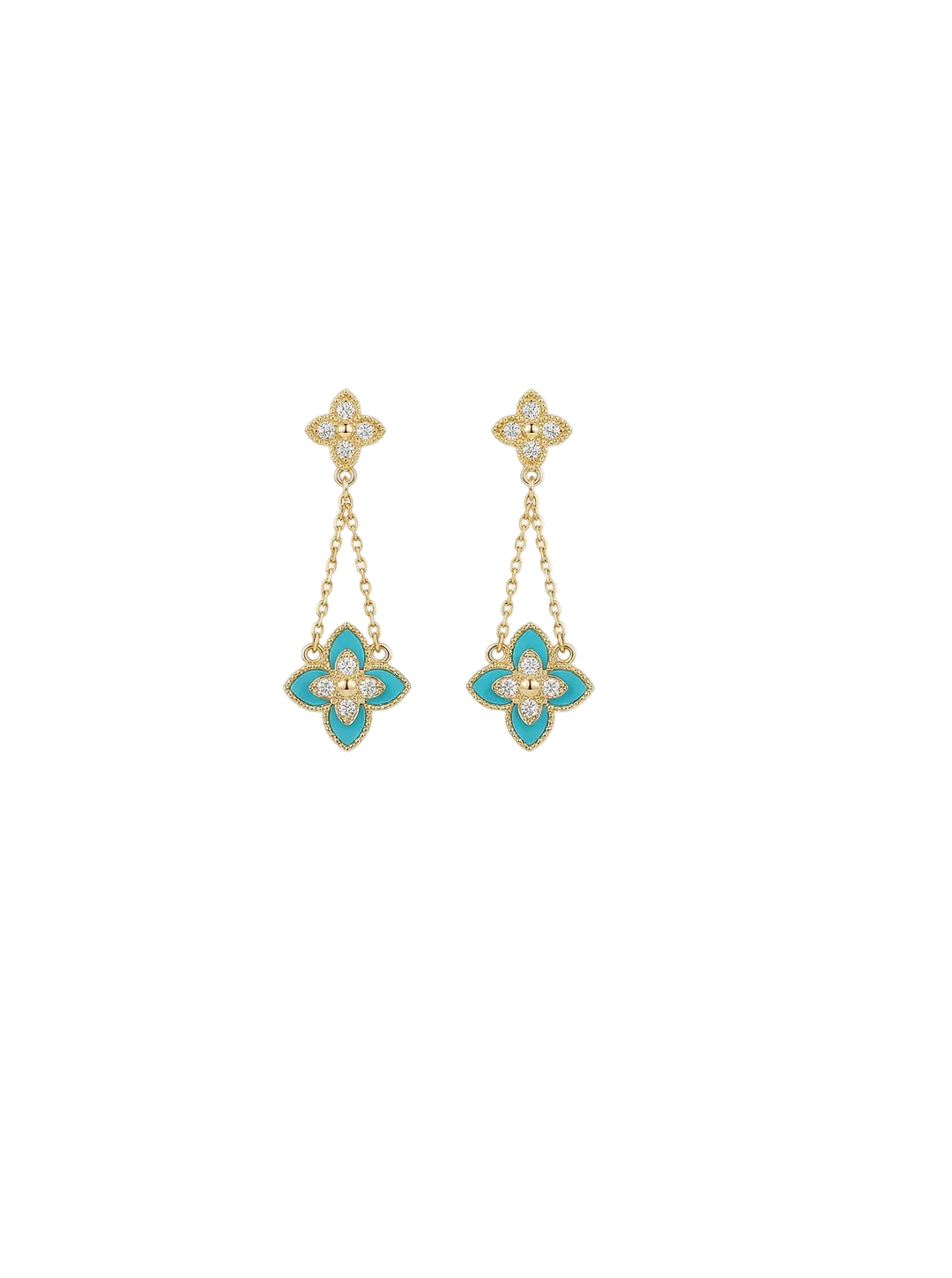 Embellished star-shaped earrings