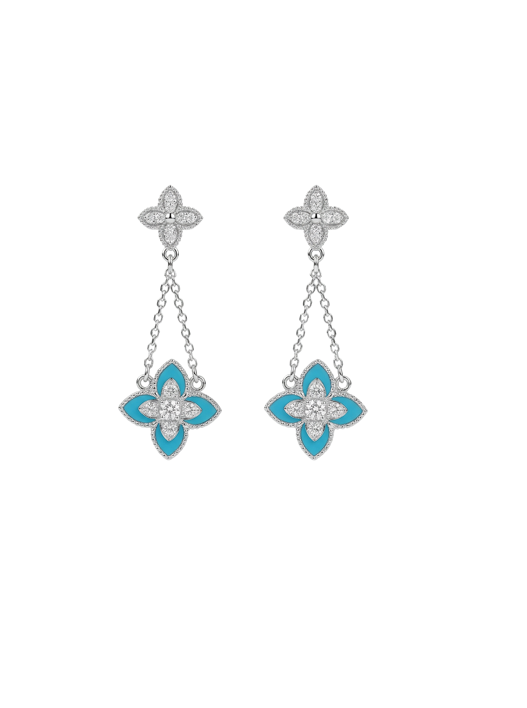 Embellished star-shaped earrings