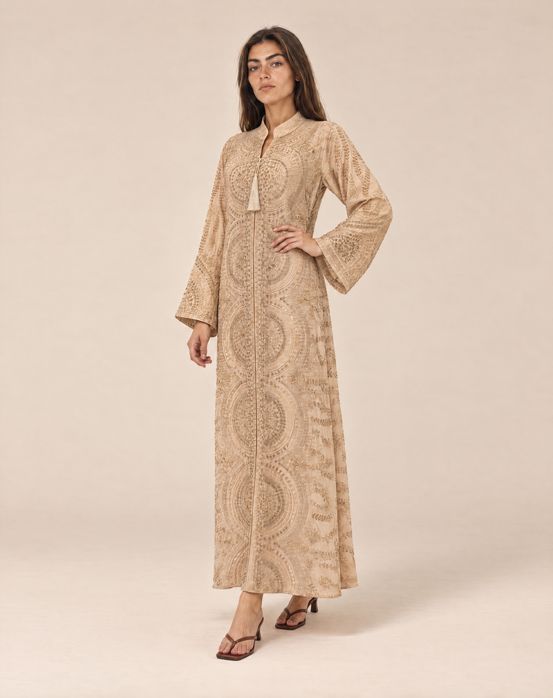 Luxurious embroidered women's jalabiya - Elegant and long jalabiya for special occasions