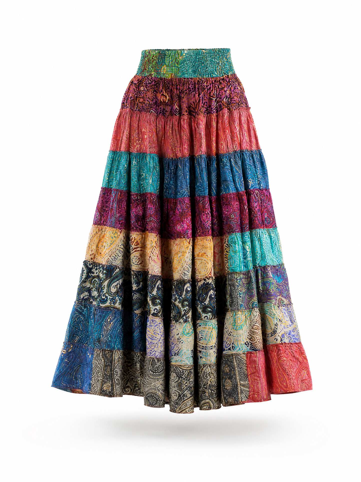 Bohemian print maxi skirt