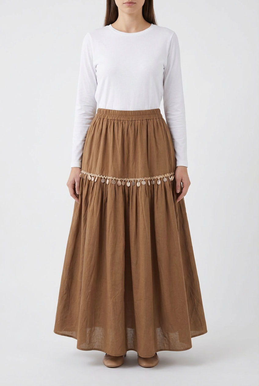 تنورة ميدي بتصميم كلاسيك أنيق