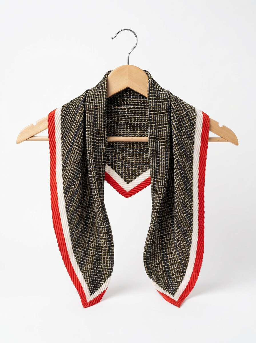 Elegant Geometric Pattern Bandana with Double Border