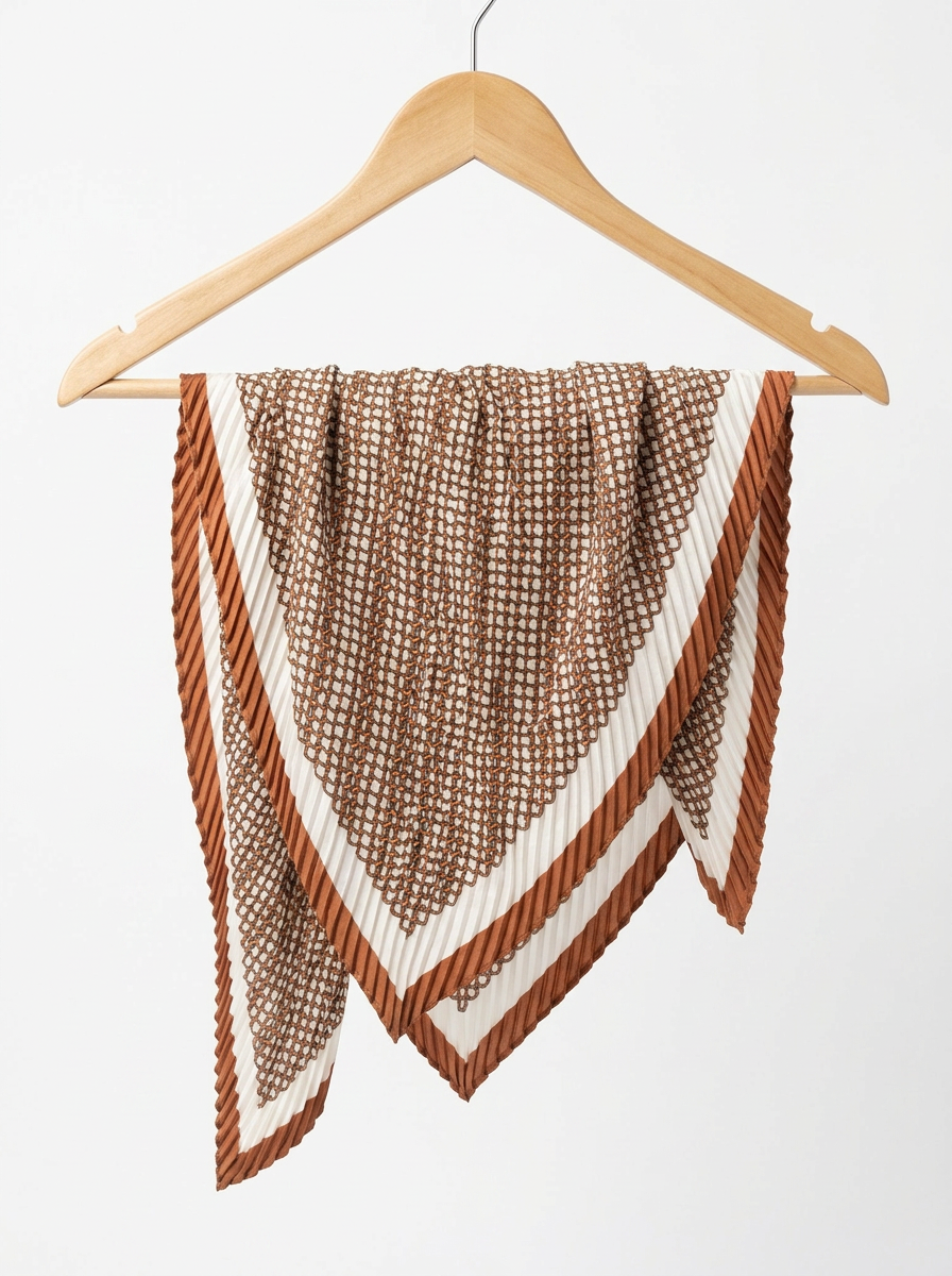 Elegant Geometric Pattern Bandana with Double Border