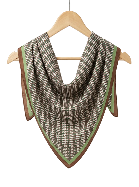 Elegant Geometric Pattern Bandana with Double Border