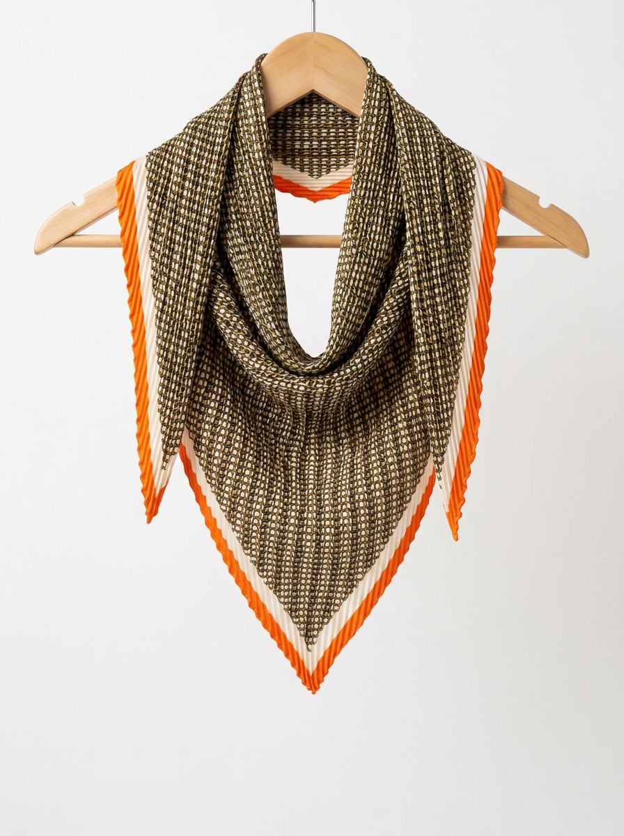 Elegant Geometric Pattern Bandana with Double Border