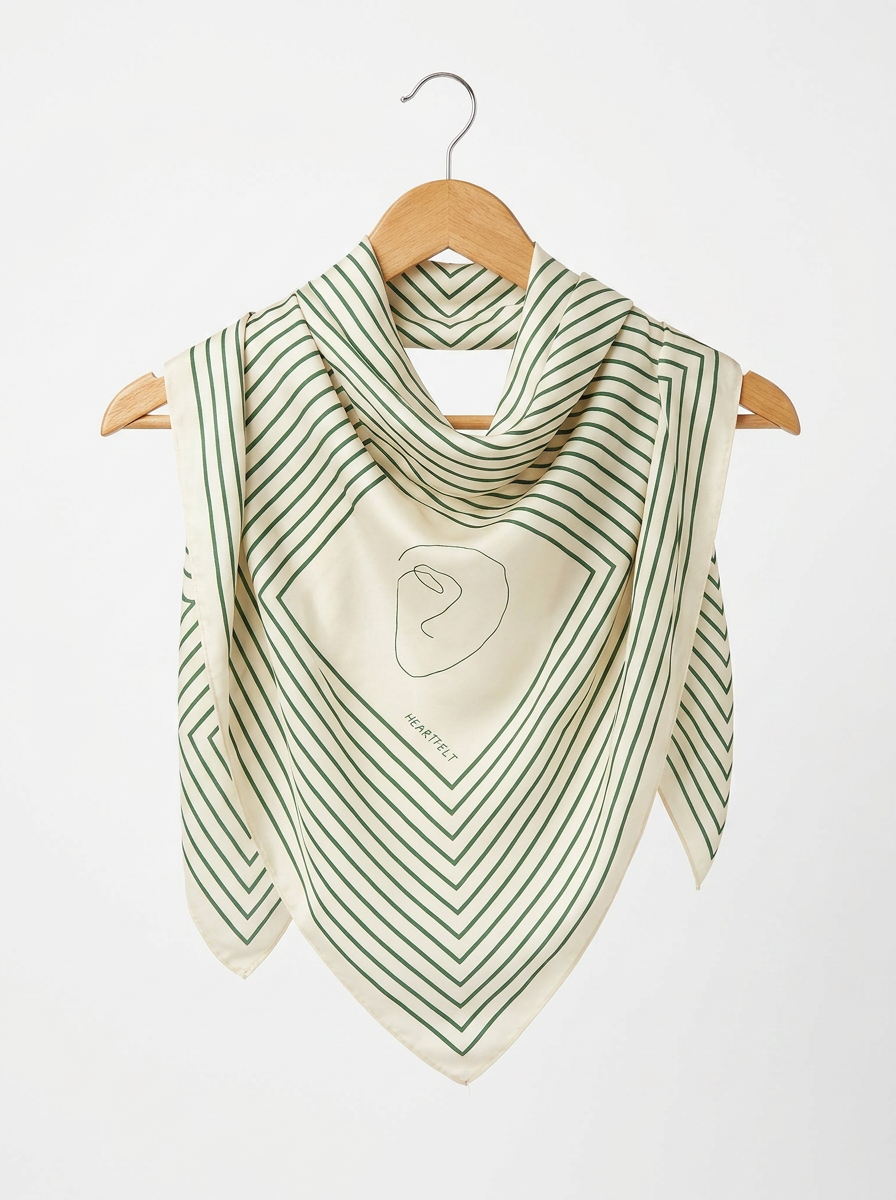 Bandana with harmonious geometric lines and a modern, minimalist design