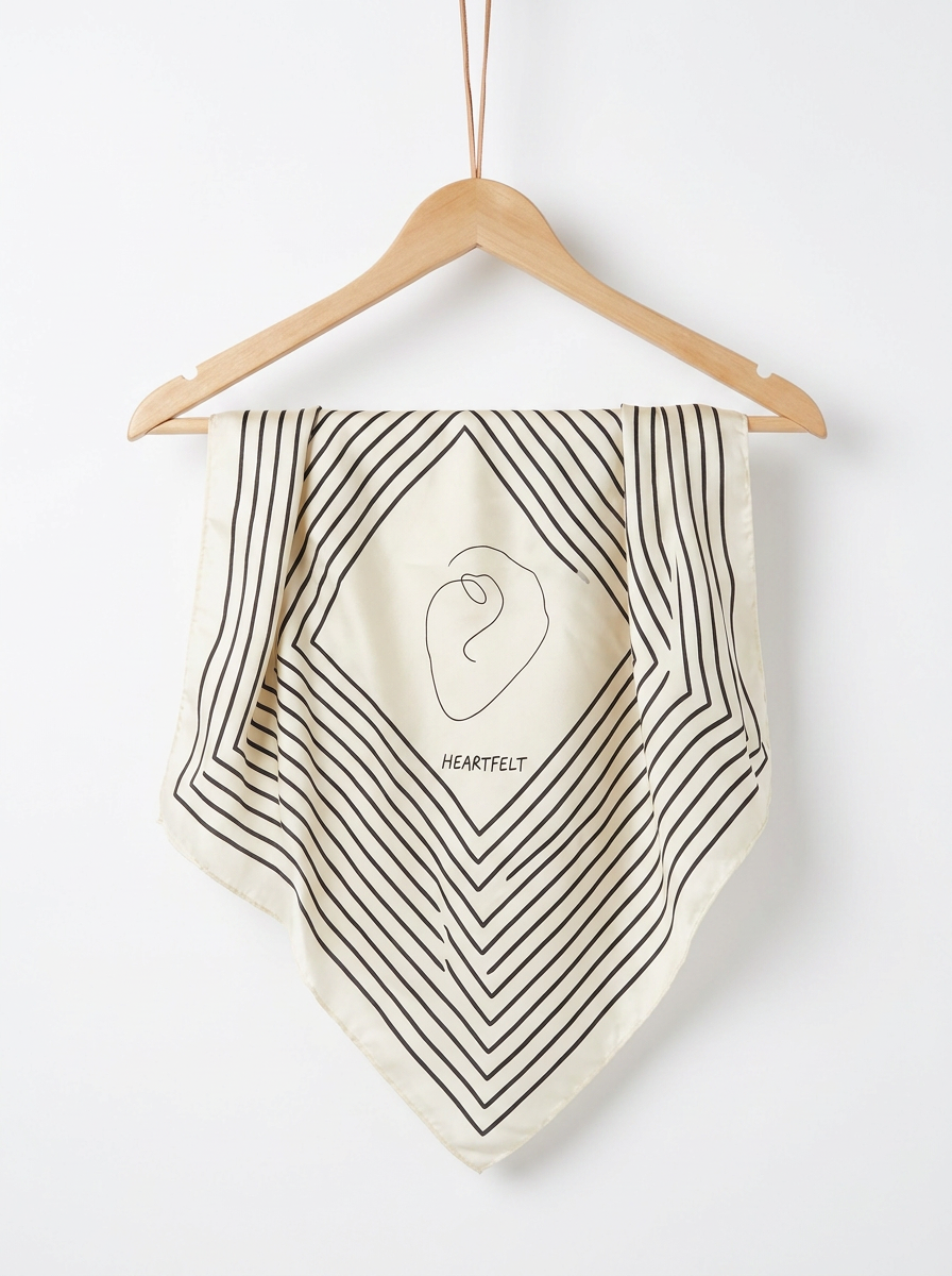 Bandana with harmonious geometric lines and a modern, minimalist design