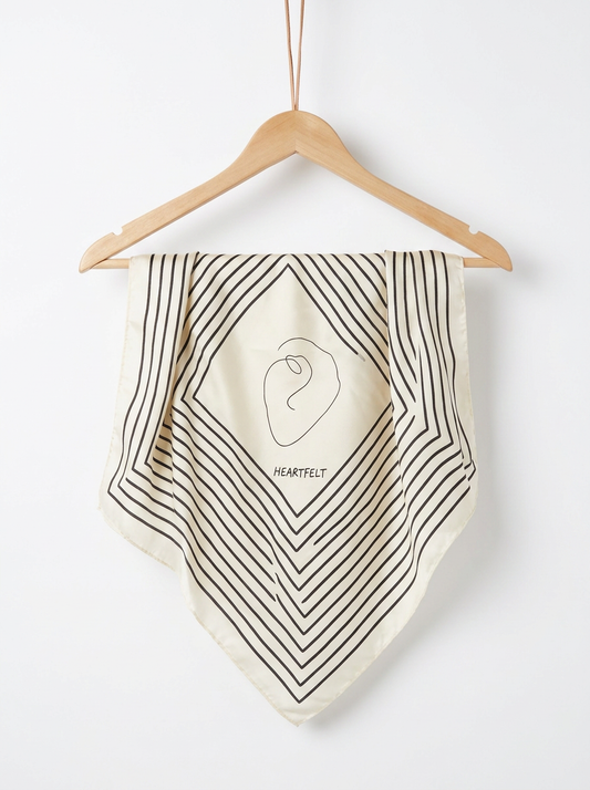 Bandana with harmonious geometric lines and a modern, minimalist design