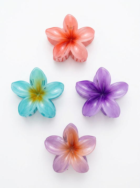 4 Pieces Plastic Daisy Flower Hair Clips
