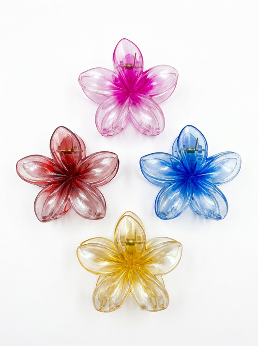 4 Pieces Plastic Daisy Flower Hair Clips
