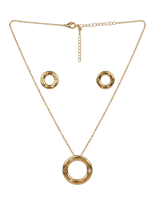 An elegant set with a modern round design