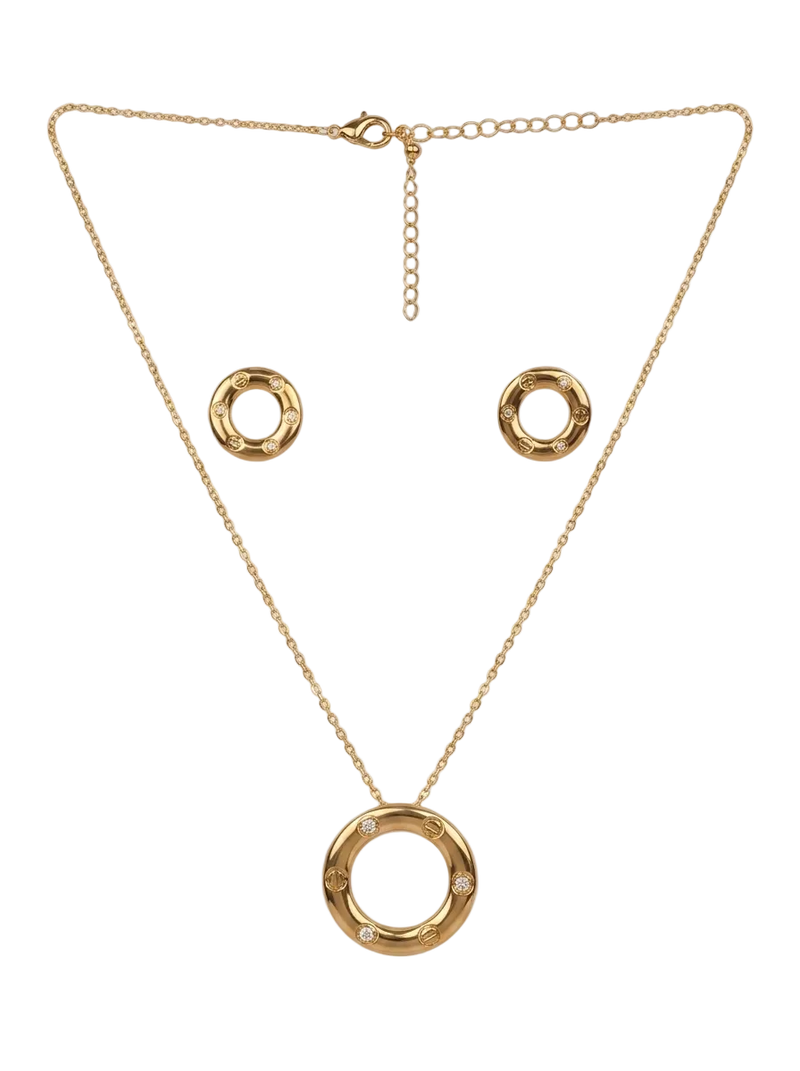 An elegant set with a modern round design