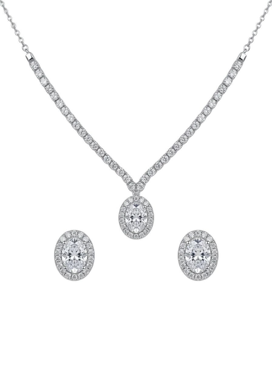 An elegant, luxurious studded set